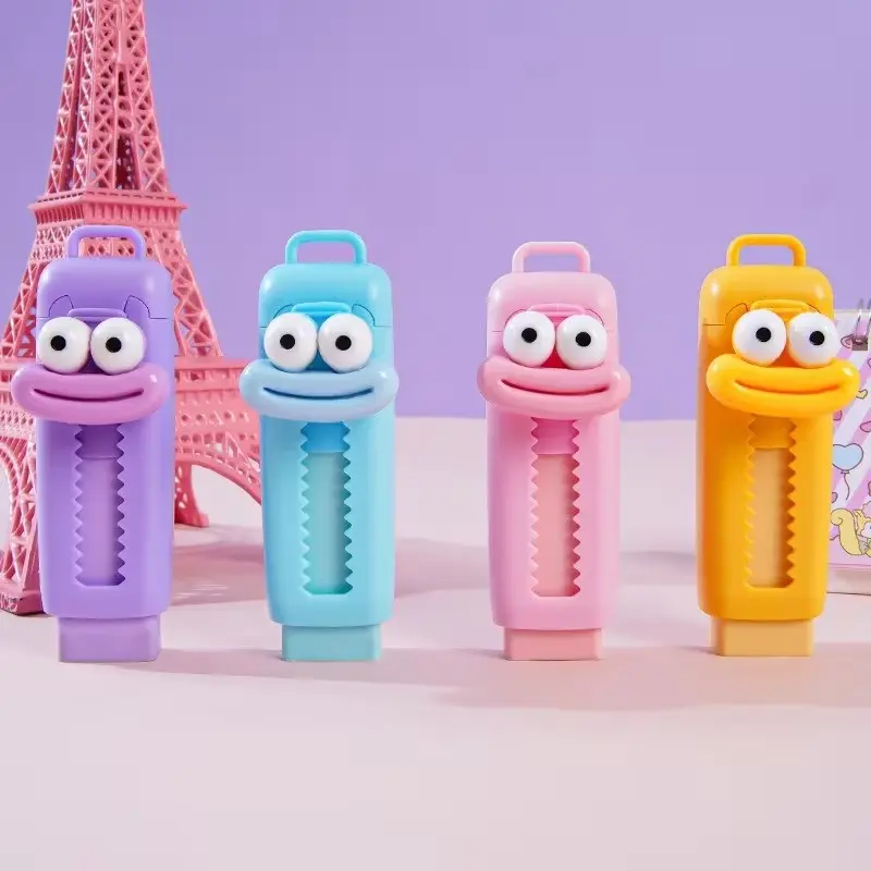 4pcs Creative Sausage Mouth Erasers, High-Value Cute Erasers, Art Exam Supplies, Clean Erasing, No Shavings, Party Gifts