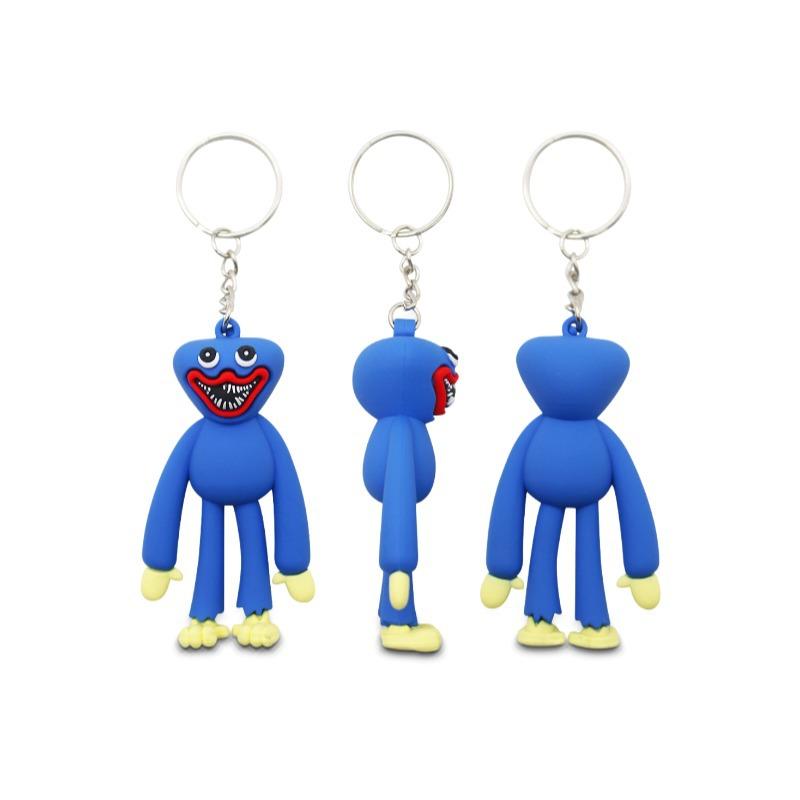 Poppyplaytime pendant sausage monster soft rubber keychain three-dimensional cartoon poppy pvc creative car key