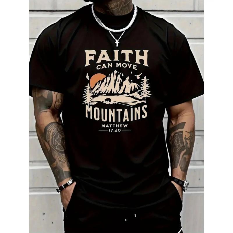 Sincerely, Jinshi is for men's printed T-shirts, T-shirts with round neck and short sleeves, white characters on black background, high street fashion and casual wear.