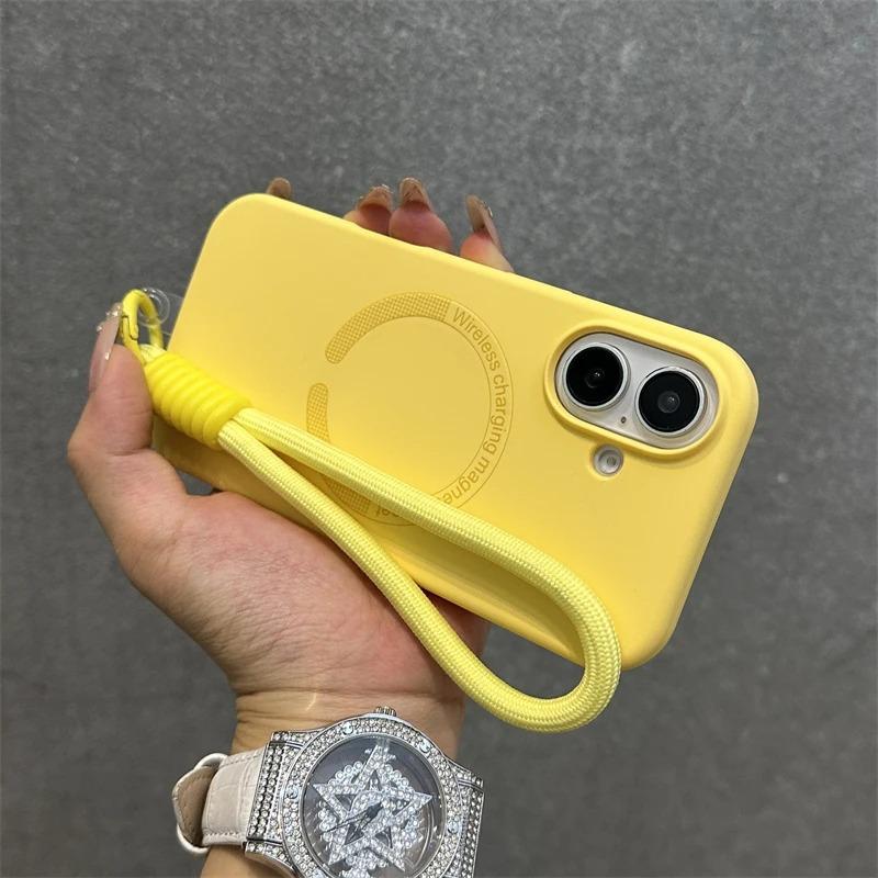 Magnetic Case with Wrist Strap| [Color] MagSafe Stand For iPhone11 iphone 12 -17 [Model]