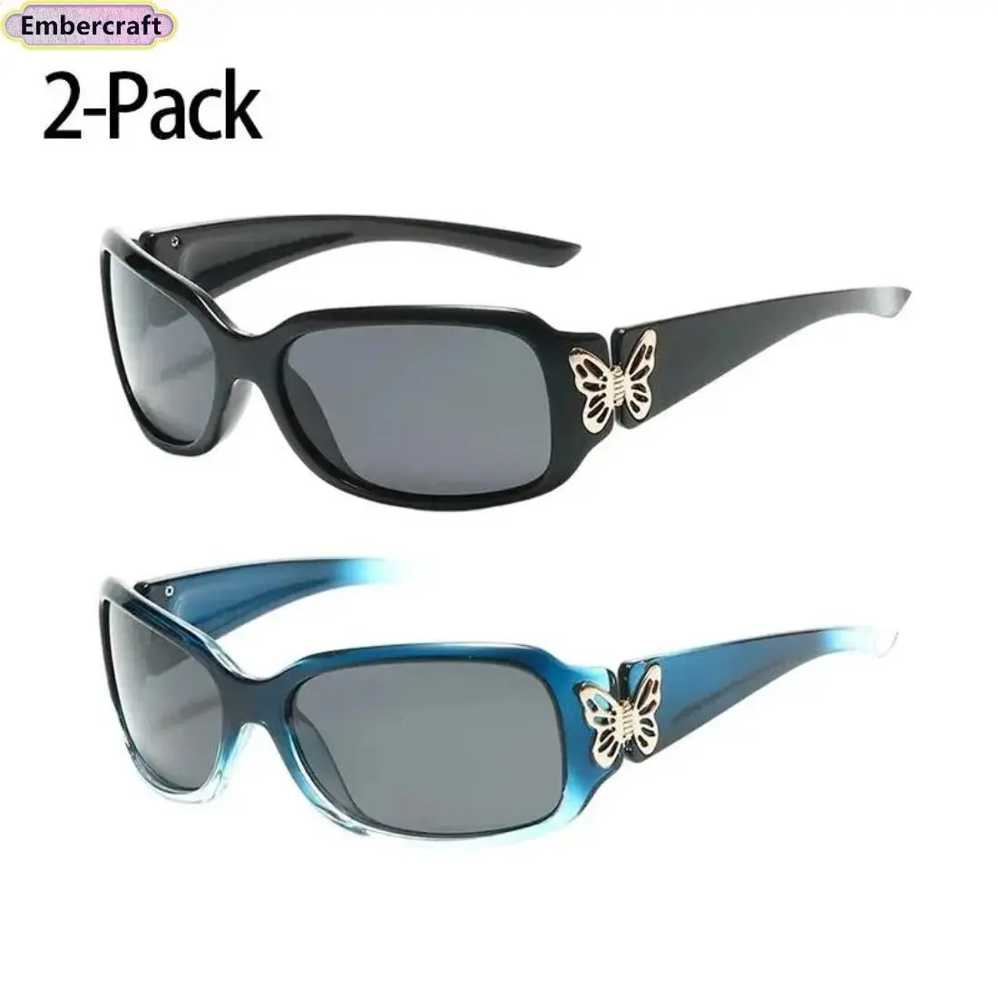 Women’s Polarized Butterfly Sunglasses - Lightweight UV400 Anti-Glare Summer Shades, Fashionable Comfortable Eyewear for Driving, Beach, Daily Use, Trendy Clothes Accessory, Womens Sunglasses