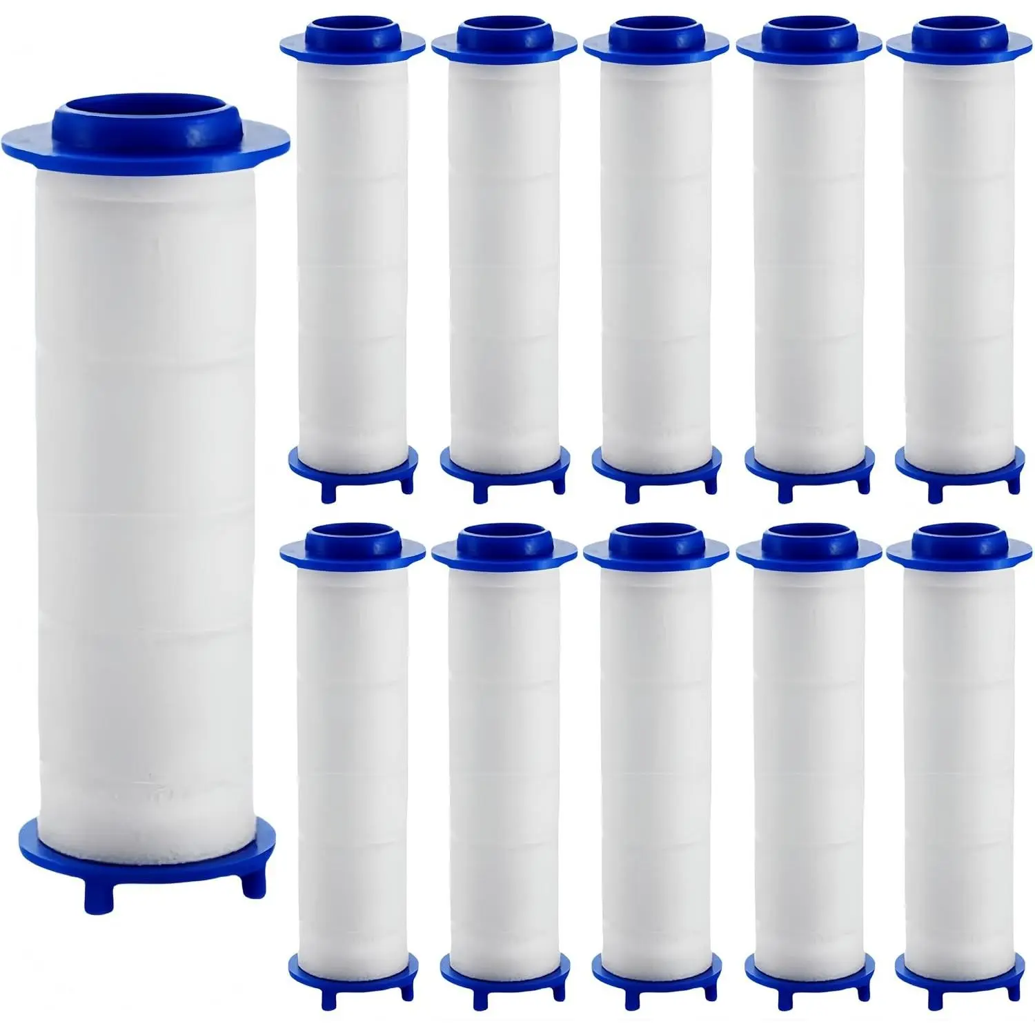 10Pcs Shower Head Filter, 2.75 Inch Ion Shower Dropse Head Filter PP Cotton Replacement Cartridge, Water Filter Core Cotton For Handheld Showerheads.