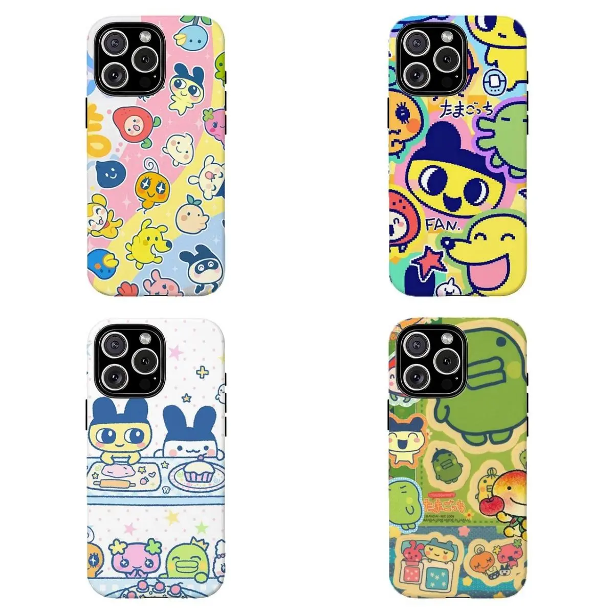 C0lorful Tamagotchi Characters Phone Case | Maximalist Kidcore Style , For iPhone 11 12 13 14 15 16 17 Pro Max ,For Samsung S26 S25 S24 S23 S22-Gift For Her/Him/Anime lovers