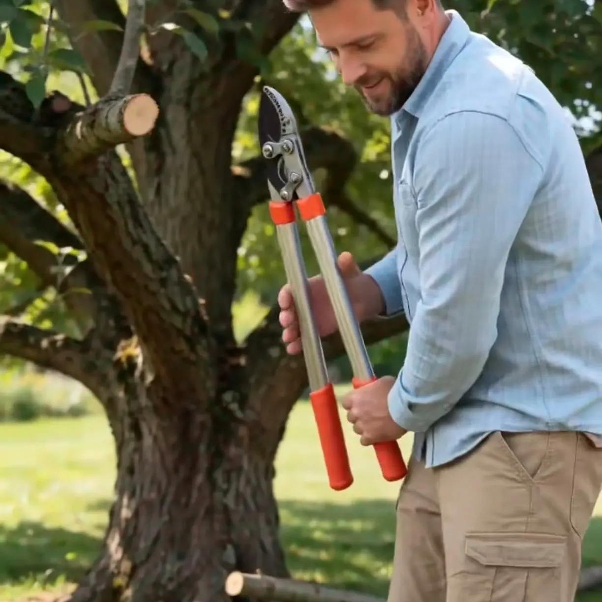 High Reach Wide Mouth Pruner, Long Reach Tree Pruner, Heavy-Duty Garden Shears, Branch Trimming Tool, Farmers & Gardeners Essential