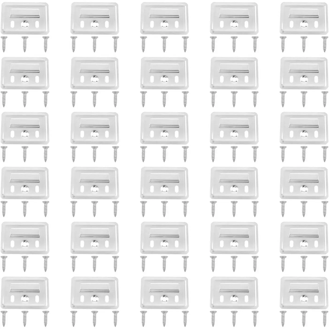 30 count  Stainless Steel Drywall Clips with Screws | Drywall Repair Clips, 1.97 x 1.38 Inches, For  Integrated, ,  Wall Panels