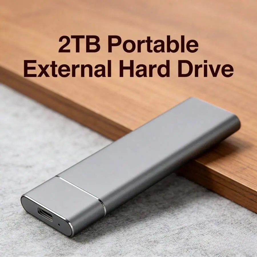 2TB Portable External SSD, Mini Portable External Solid State Drive 2TB PC,, Phones And More