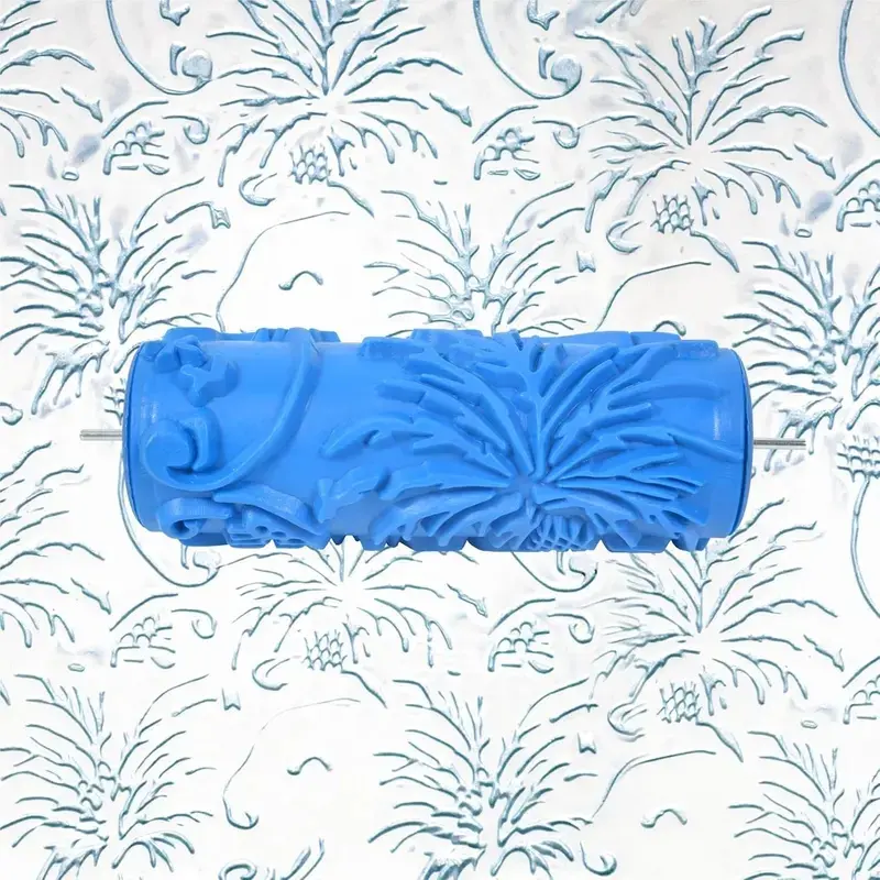 5 In Wall Texture Rubber Paint Pattern Roller - Reusable Washable Single-Color DIY Painting Tool for Home Wall Decoration, Hides Blemishes, Creates Unique Textured Surface Finishes (040Y)