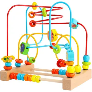 First Bead Maze Roller Coaster Wooden Educational Circle Toy for Toddlersfidget toys
