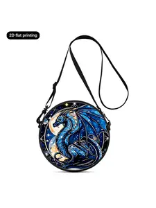 Lightweight crossbody bag with 2D dinosaur print, an ideal gift for female friends. Available for crossbody, single-shoulder, double-shoulder and hand-held wear, perfect for daily commute, outdoor trips, travel, casual outings and campus use.