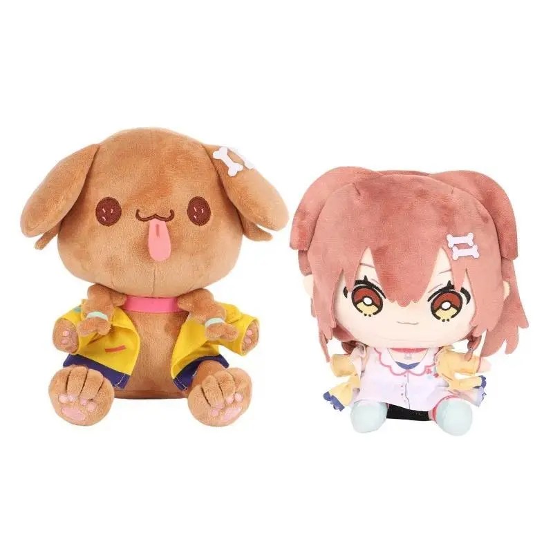 New Hololive Inugami Korone Plush Doll Set 20cm Cute Vtuber Stuffed Toy Soft Plushie Collectible Gift for Fans Home Room Decor