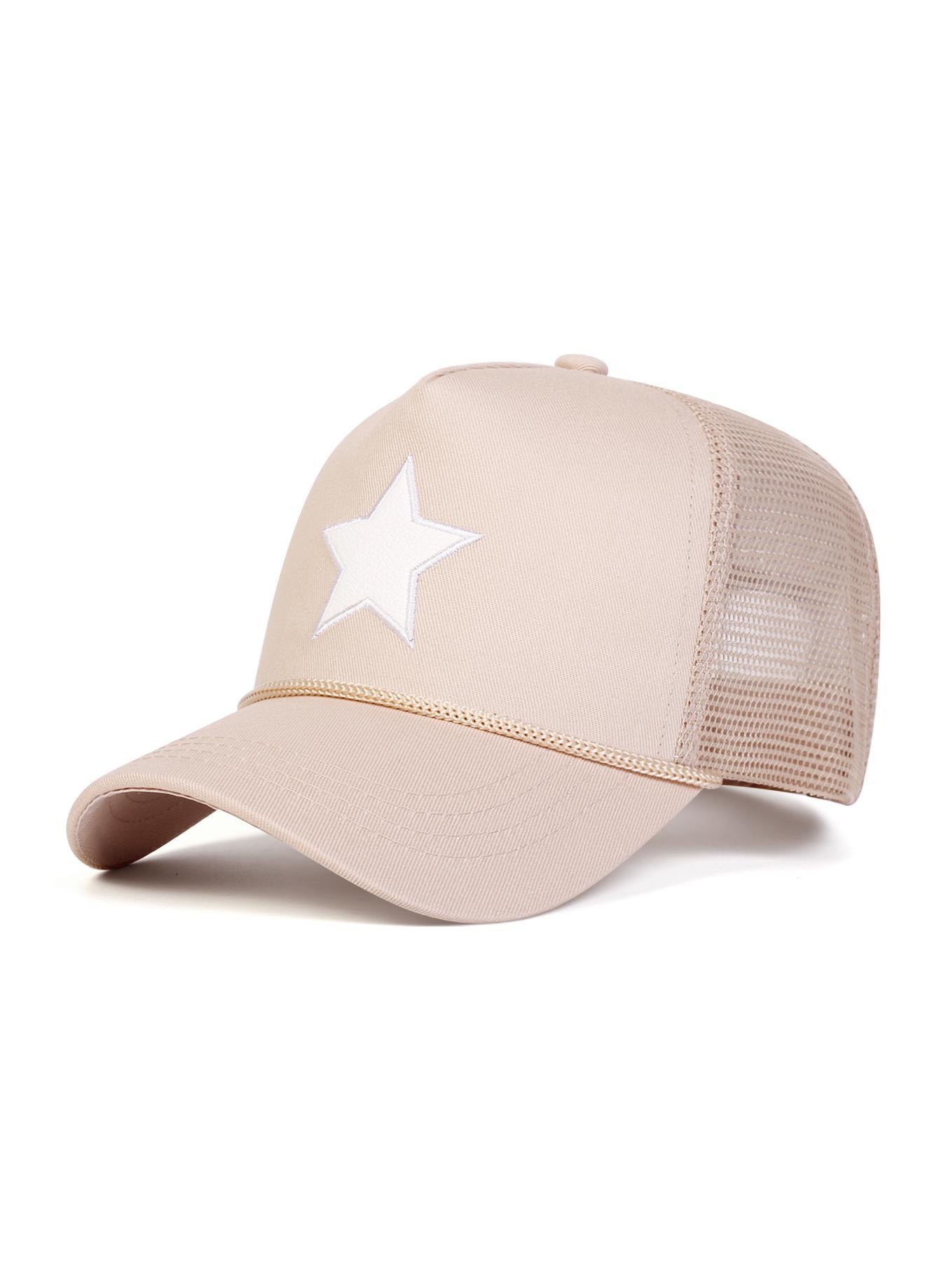 Star Pattern Trucker Hat, Casual Outdoor Sports Hat for Men & Women, Fashion Accessories for Daily Wear