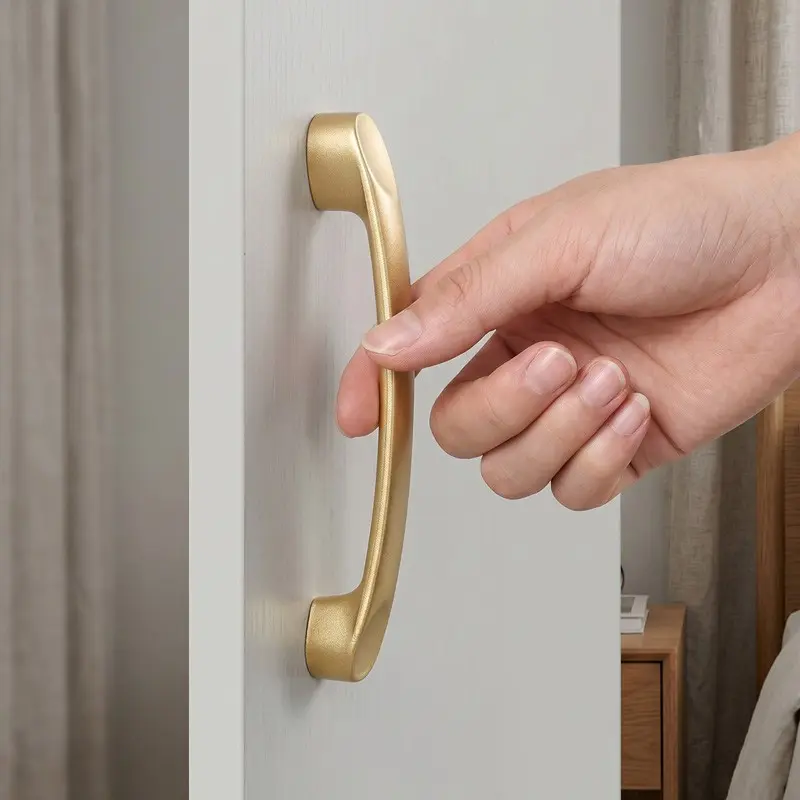 Aluminum Alloy Drawer Handle, Shoe Cabinet Door Handle, Kitchen Closet Handle, Durable and Stylish Hardware Accessory
