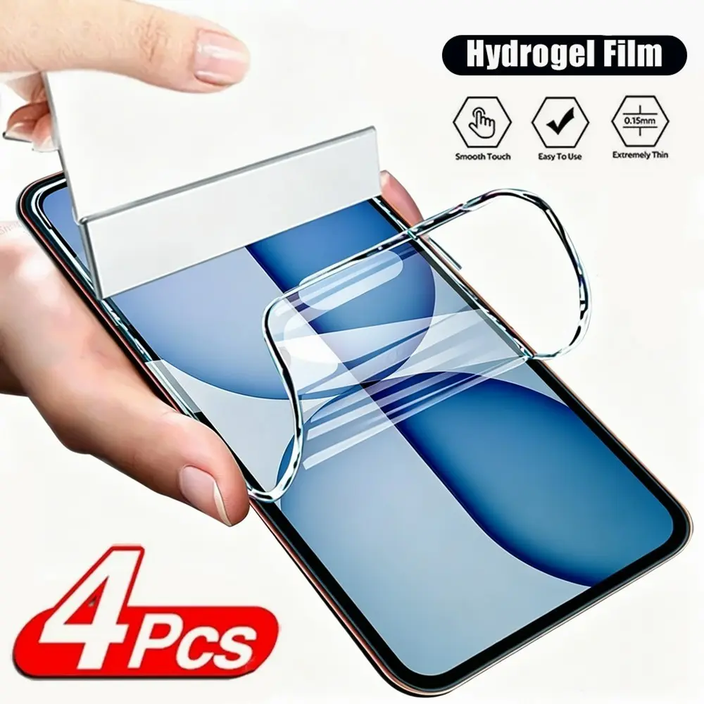 4Pcs Transparent Full Coverage Screen Protector Film For Nothing Phone 4A 4A Pro, HD Soft Hydrogel Film For Nothing Phone 3a 3a Pro 3a Pro Lite 2a 2a Plus CMF Phone 2 Pro 1 Touch Sensitive Not Glass