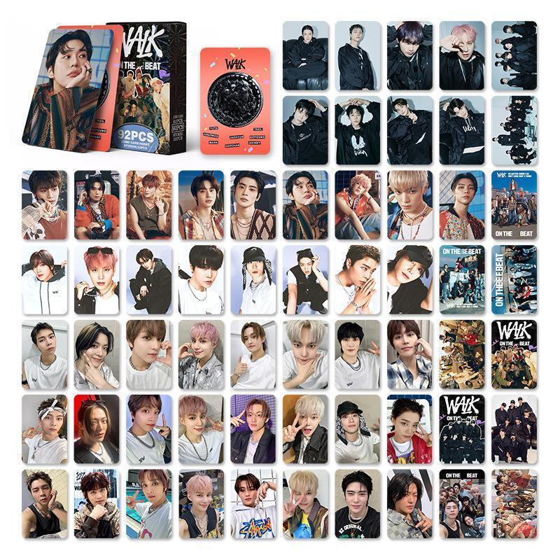 92Pcs/Set Kpop Taeyong Jaehyun WALK Album Photocards Stickers Yuta Jungwoo Doyoung Selfie Cards Haechan Johnny Decals Fans Gifts
