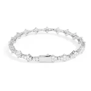 6.5mm Classic Tennis Bracelet, 18K Gold Plated Cubic Zirconia, Unisex Premium Accessory for Daily Wear & Summer Party