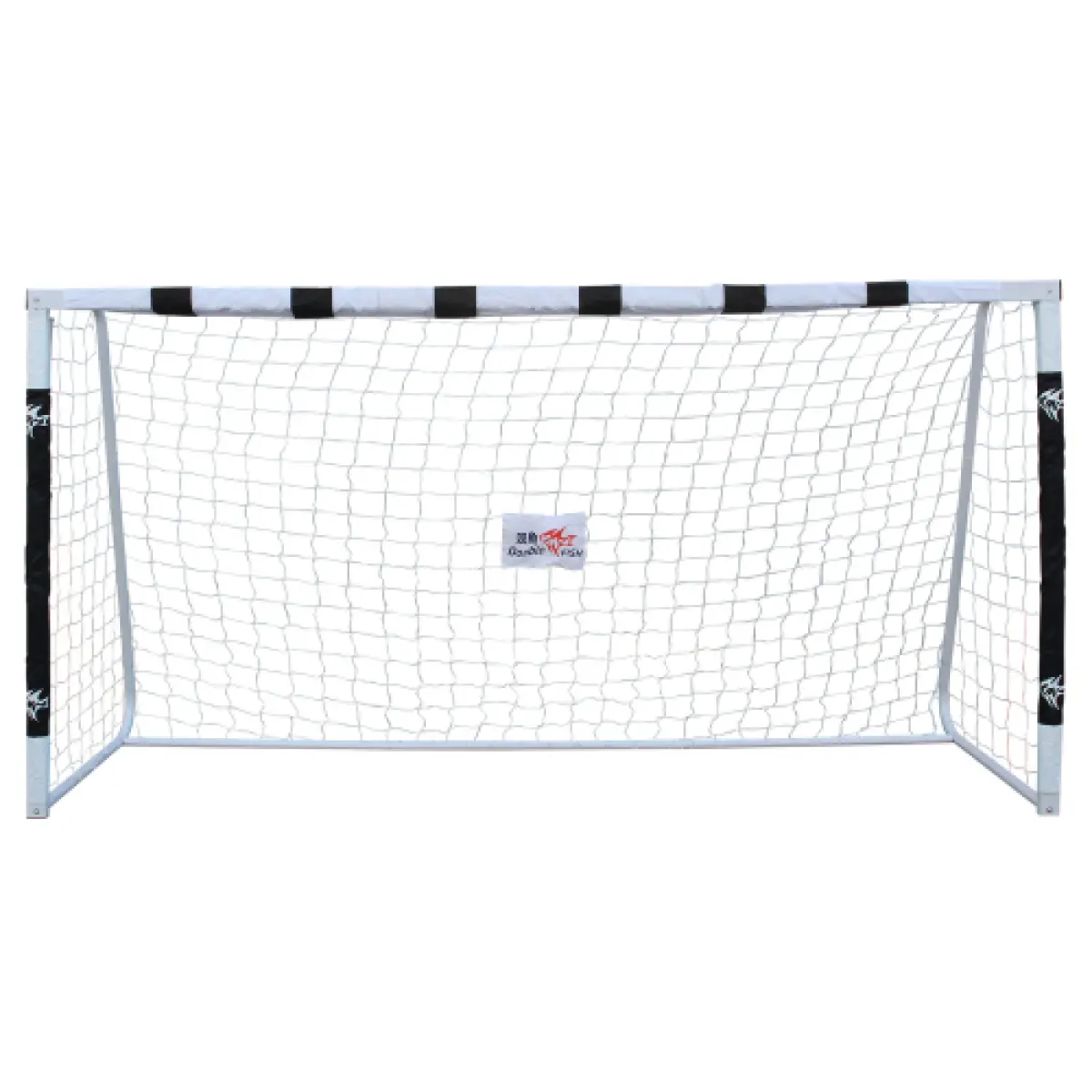 Black‑White Portable Backyard Soccer Goal Set, 10ft*6.6ft Weather‑Resistant Soccer Net with Heavy‑Duty UV‑Stabilized Mesh, Carry Bag & Ground Stakes for Garden Outdoor Ball Sports