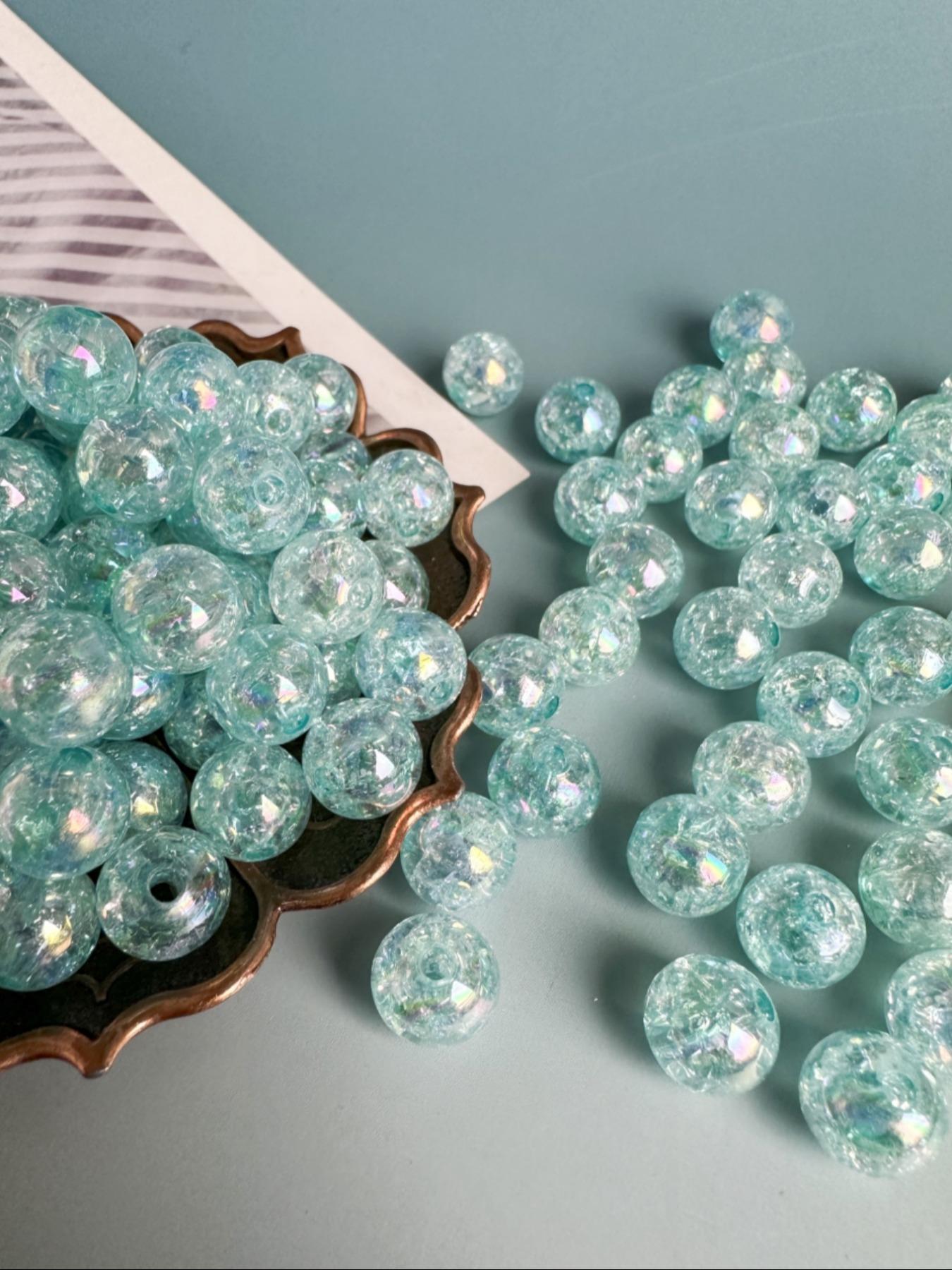 8mm/10mm Crack Bead, Acrylic Bead Mix, DIY Jewelry Making Supplies for Necklace & Bracelet, Fashion Accessories for Women & Girls