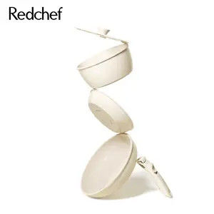 【New Year Sale】Redchef Removable Handle Pots And Pans Non Stick, Ceramic Cookware Set, RV Cookware Set, Non Toxic Pots And Pans Set No PFAS & PTFE & PFOA, Detachable Pots And Pans, Dishwasher & Oven Safe