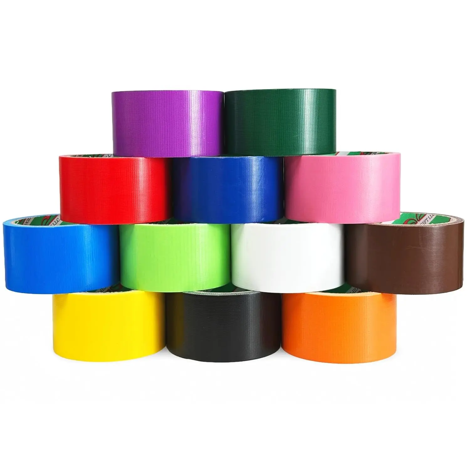 12-Roll Assorted Bright Colored Duct Tape, 10 Yards x 2 Inch, Multi-Purpose DIY Art Kit for Home School