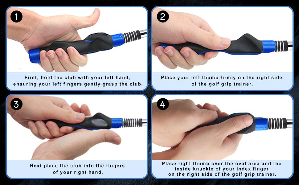 Golf Grip Trainer - 6in Lightweight Right Hand Golf Grip Trainer, Fix Swing Grip, Golf Grip Training Aids, Fix Hand Position & Grasp, Master Correct Grip Posture, Golf Gifts