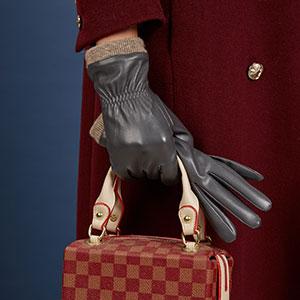 Winter Leather Gloves for Women, Wool Fleece Lined Warm Gloves, Touchscreen Texting Thick Thermal Snow Driving Gloves