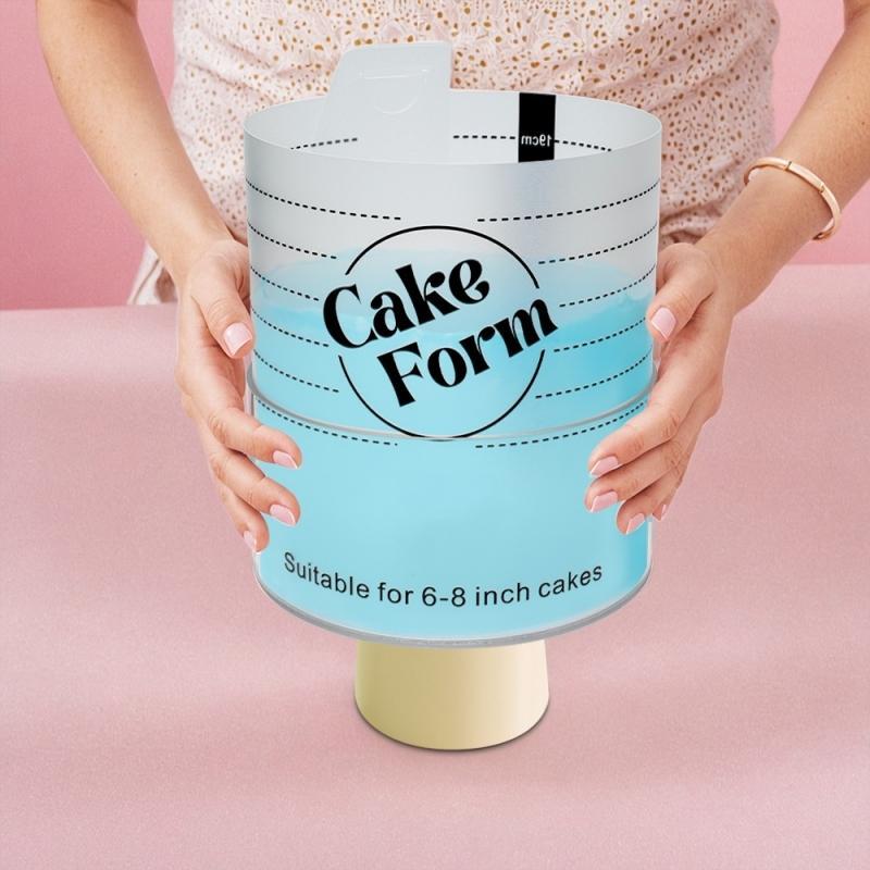 Adjustable Round Cake Ring Mold Retractable Fondant Mousse Cake Ring Acrylic Circle Baking Ring Cake Tools Round Cake Form Kit