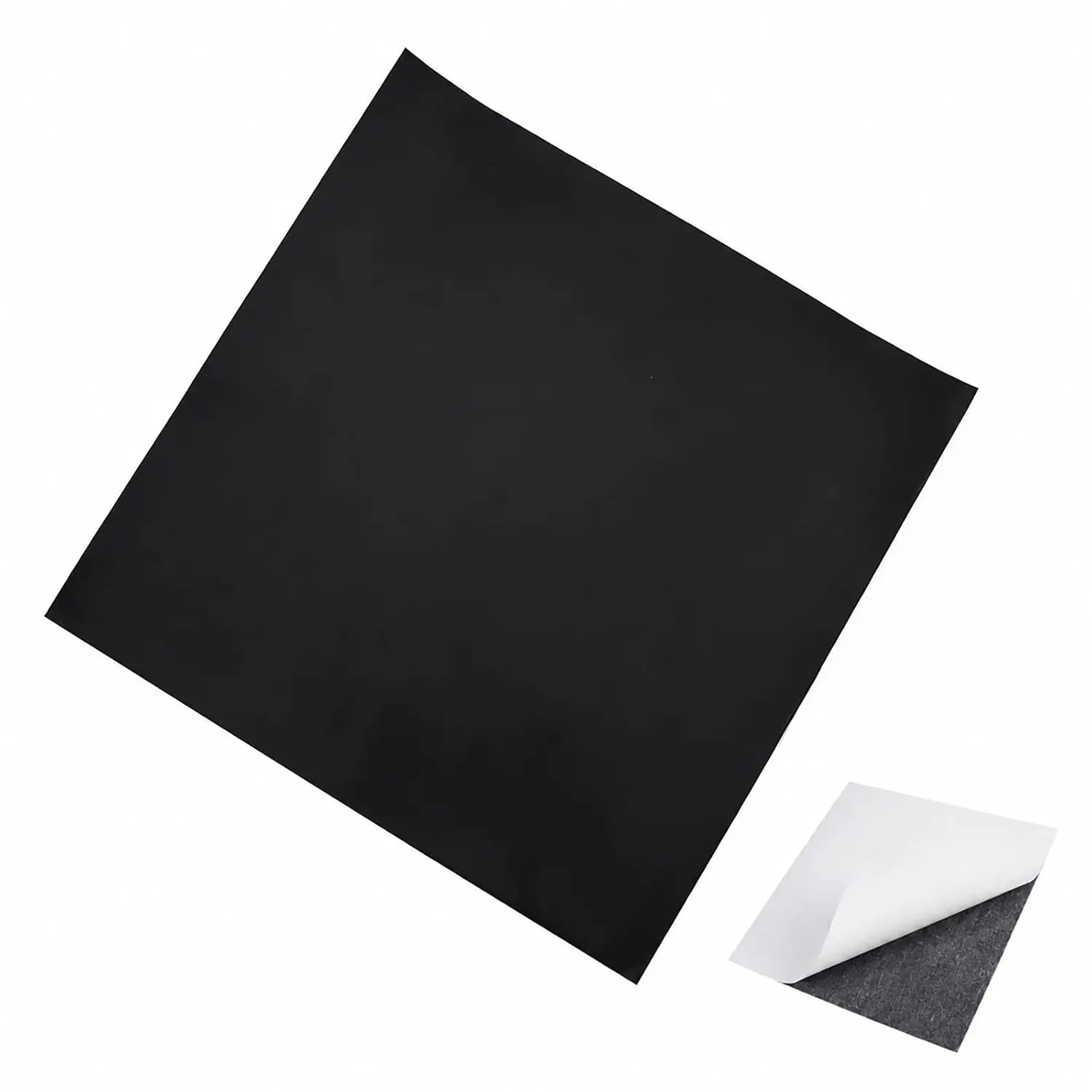 Self-Adhesive Rubber Pad Sheet, 12 x 12 Inches, Black, Rubber Gasket Sheet DIY Material, Supports, Leveling, Sealing, Bumpers, Protection (1, 1/25 Thick 12X12 inch)