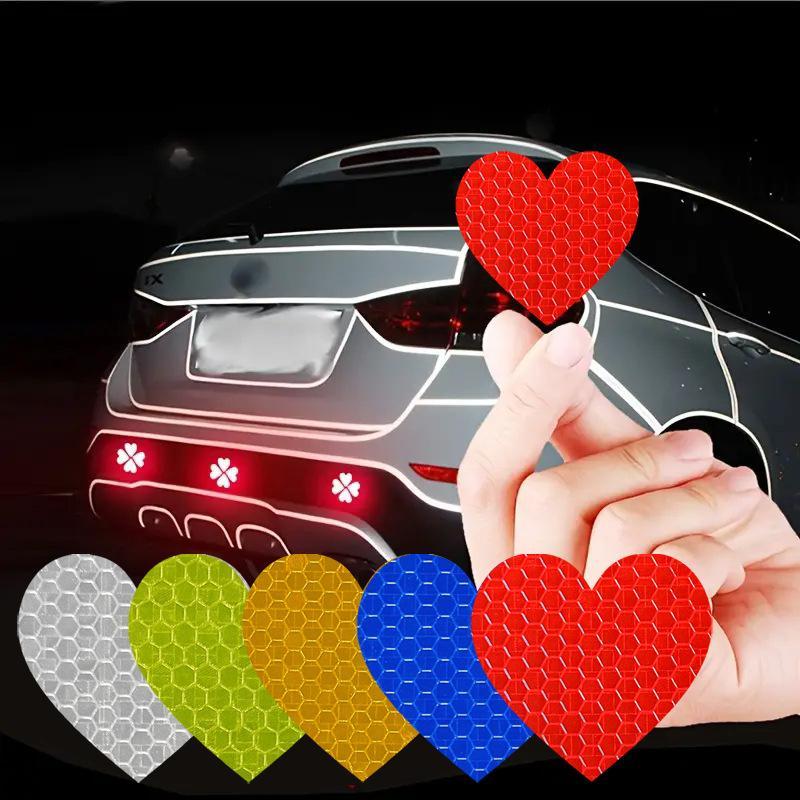 Heart Shaped Reflective Sticker, Car Motorcycle Electric Bike Reflective Sticker, Night Safety & Style Enhancing Decals, Car Accessories
