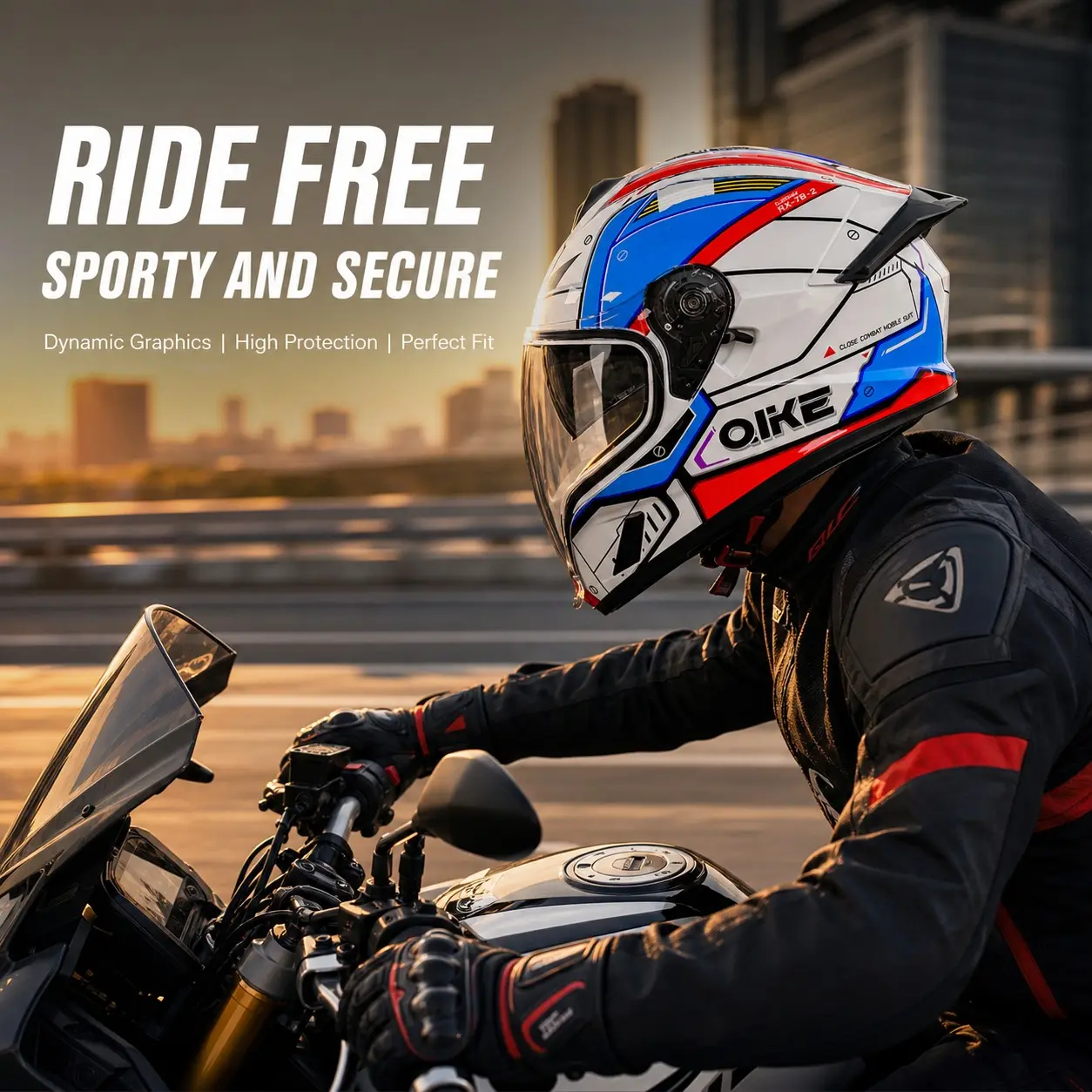 Lightweight Dual Lens Retro Full Helmet, Multi-Ventilation Holes, All-Season Unisex Fuel Electric Motorcycle Protective Helmet