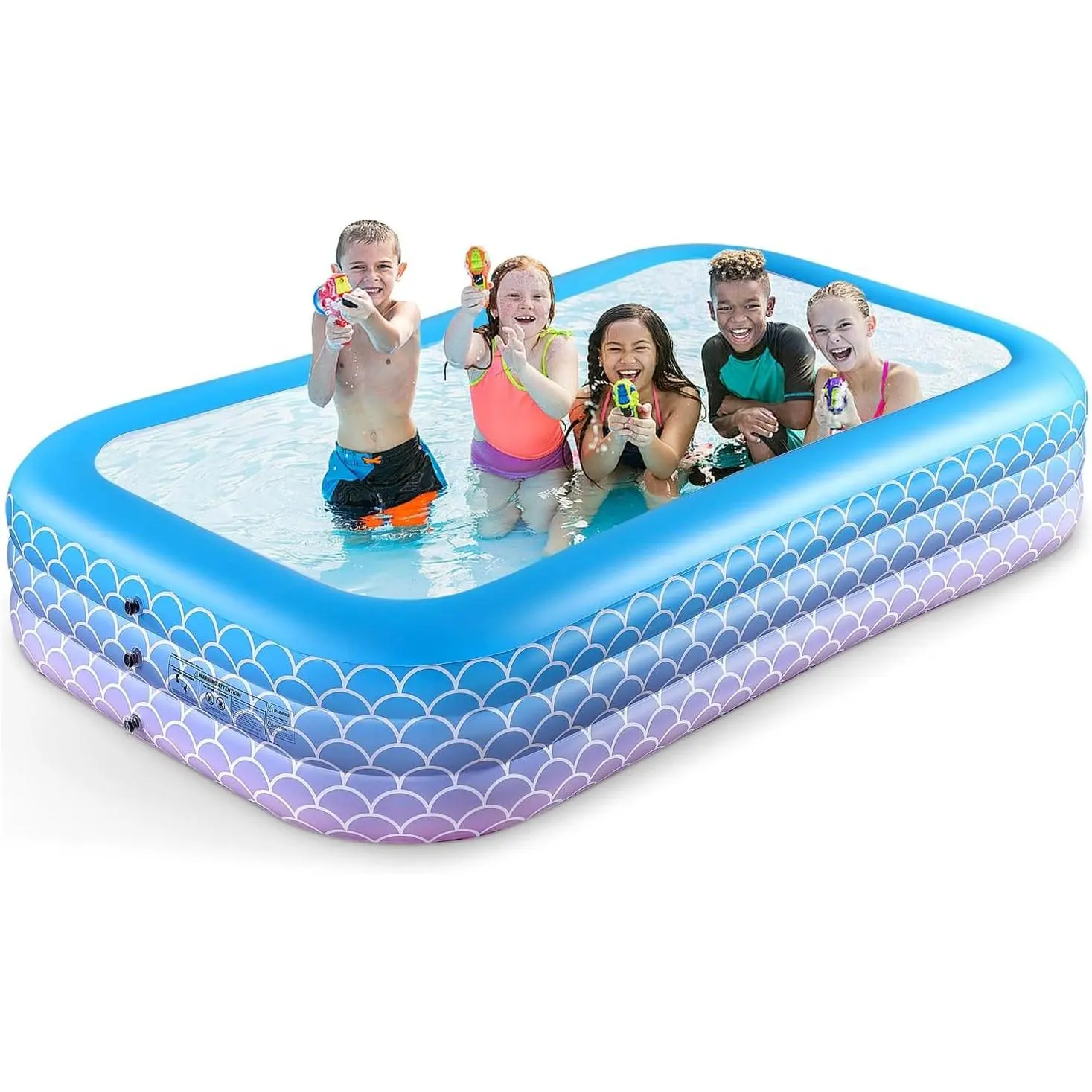 2025 Upgrade Inflatable Pool for Kids and Adults-120"*72"*22" Full-Sized Inflatable Swimming Pool Leakproof Blow Up Above Ground for Backyard Outdoor Garden Summer Water Party PinkGift