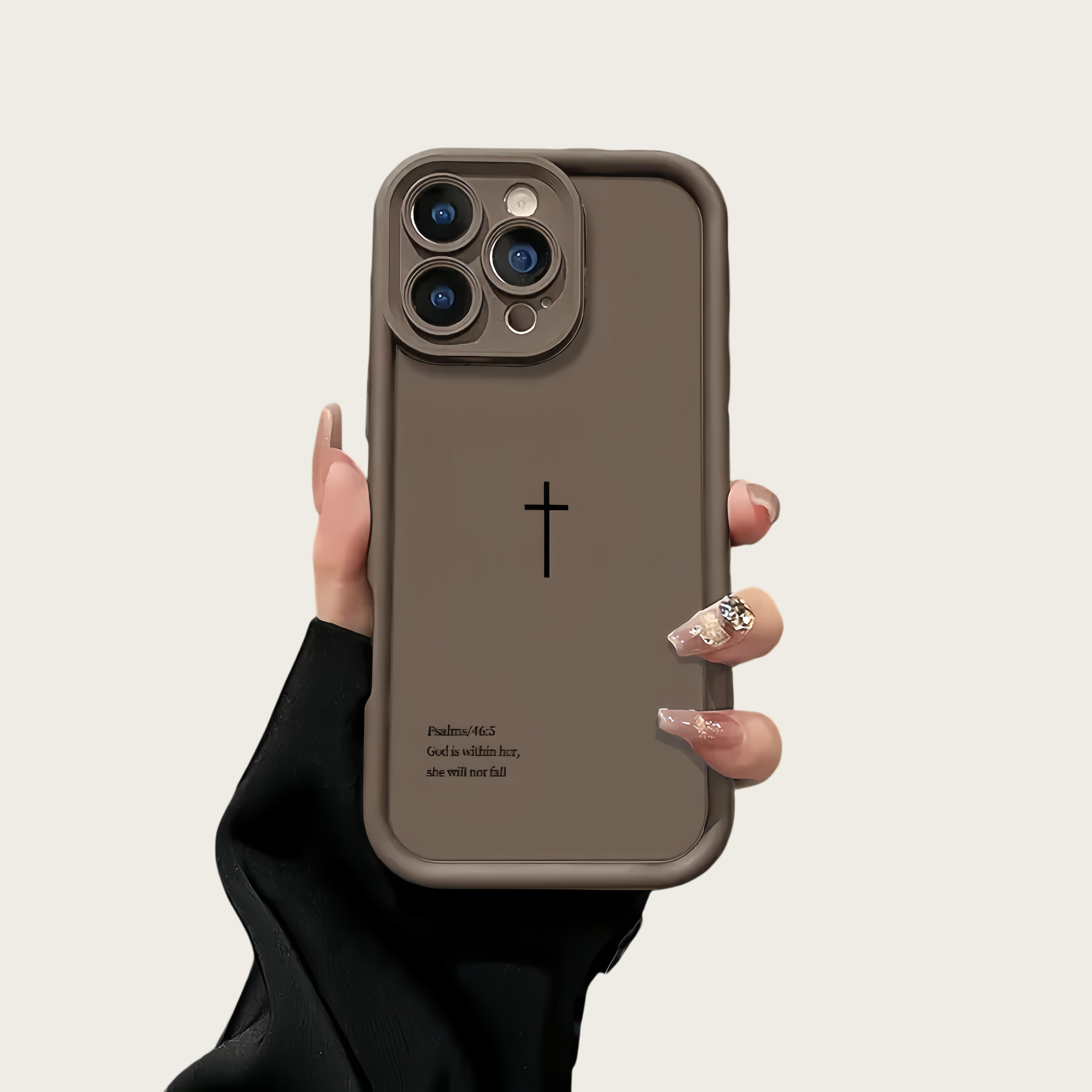 Biblical Cross Phone Case for iPhone 17 Pro Max 16 Pro Max 15 Pro 14 13 12 11 Sleek Shockproof Lightweight Cover with Protection Protective iphone 15 pro max case iphone 13 case drop-proof phone case Cellphone Smartphone