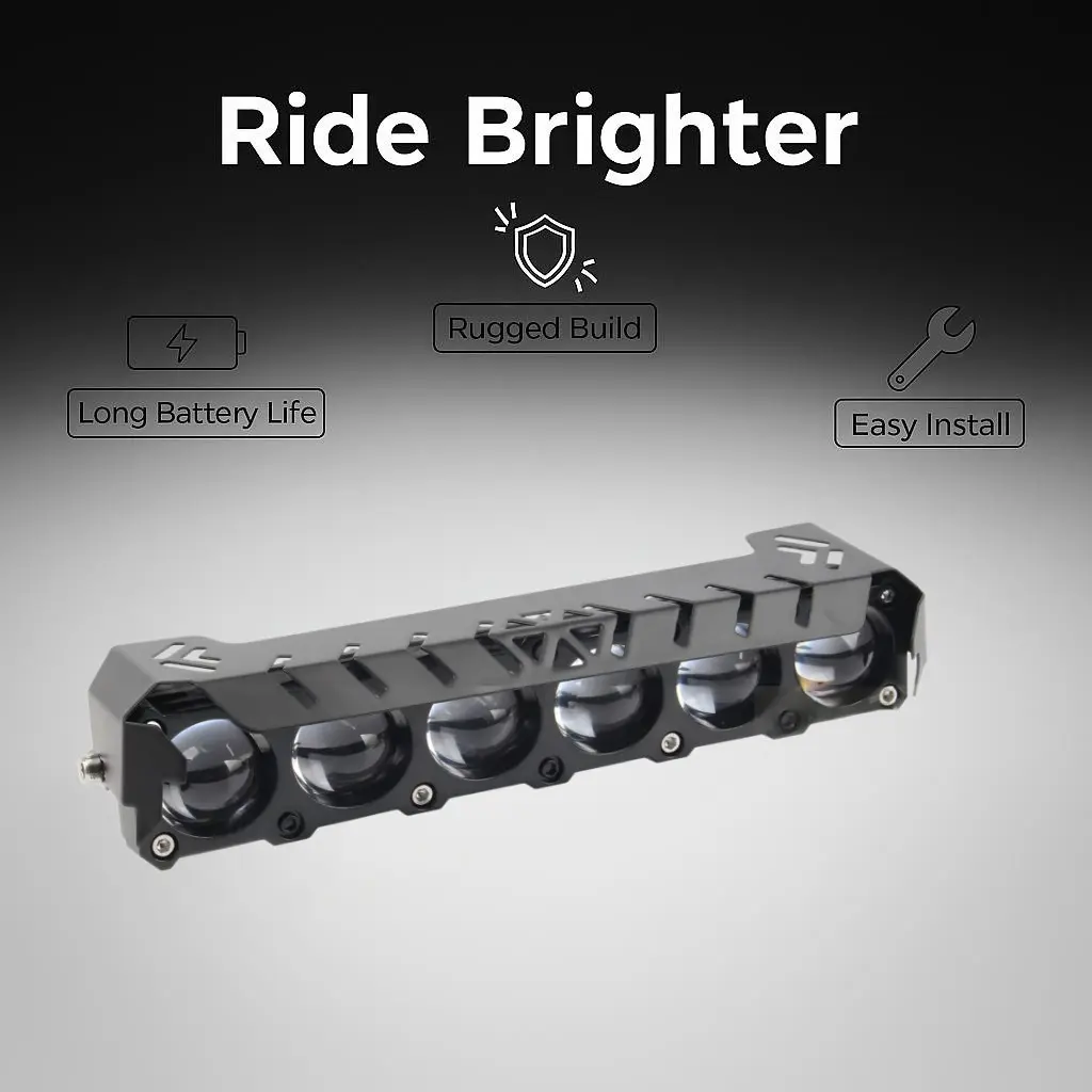 Multi-Function LED Headlight for Motorcycle, Flexible LED Strip Light, Close Range Far Range, Night Driving Comfort