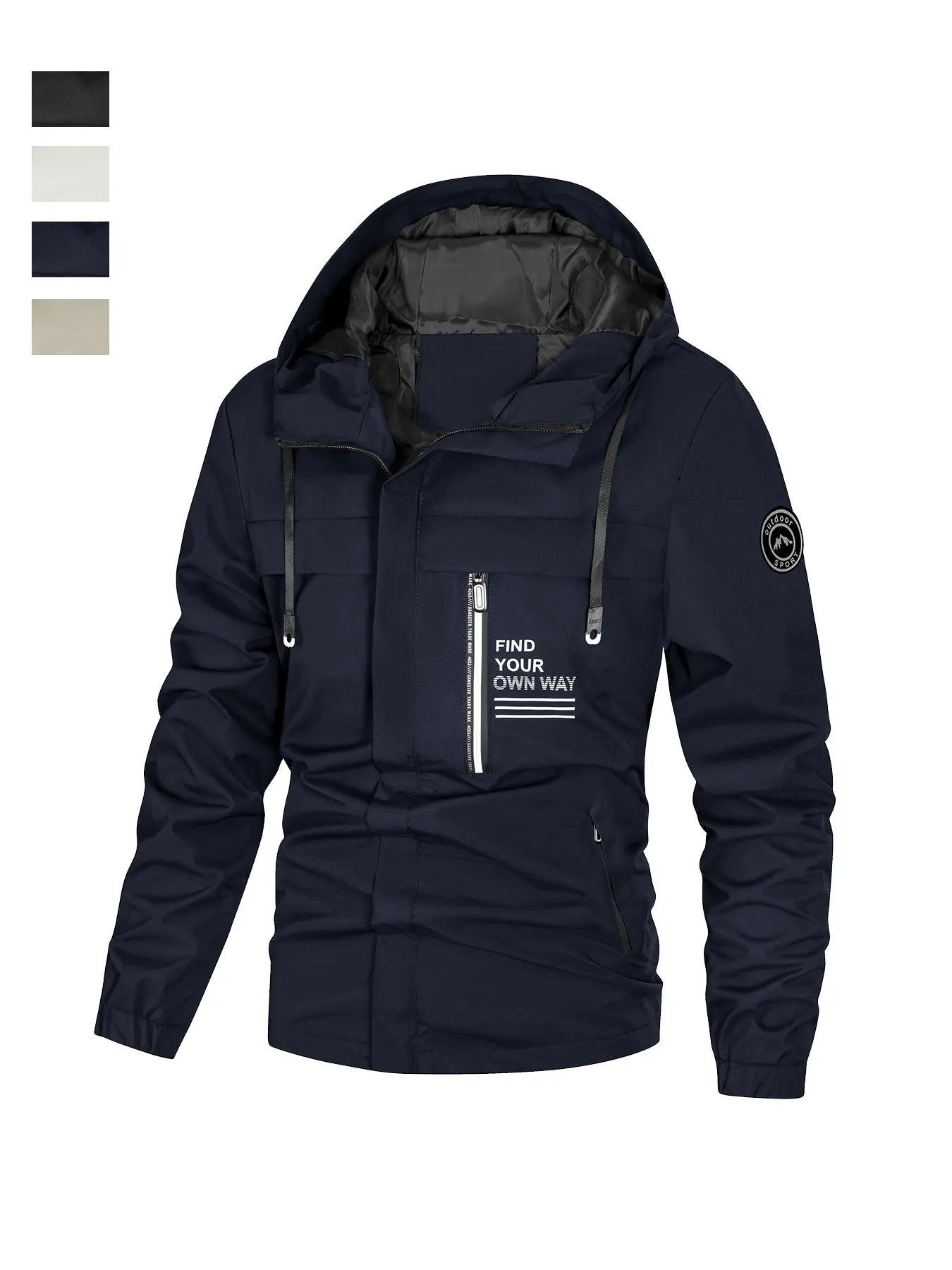 Men's Jacket Coat for Spring and Autumn, Hooded Casual Jacket, Stylish and Comfortable Outerwear, Perfect for Daily Wear