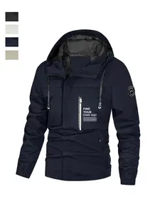 Men's Jacket Coat for Spring and Autumn, Hooded Casual Jacket, Stylish and Comfortable Outerwear, Perfect for Daily Wear