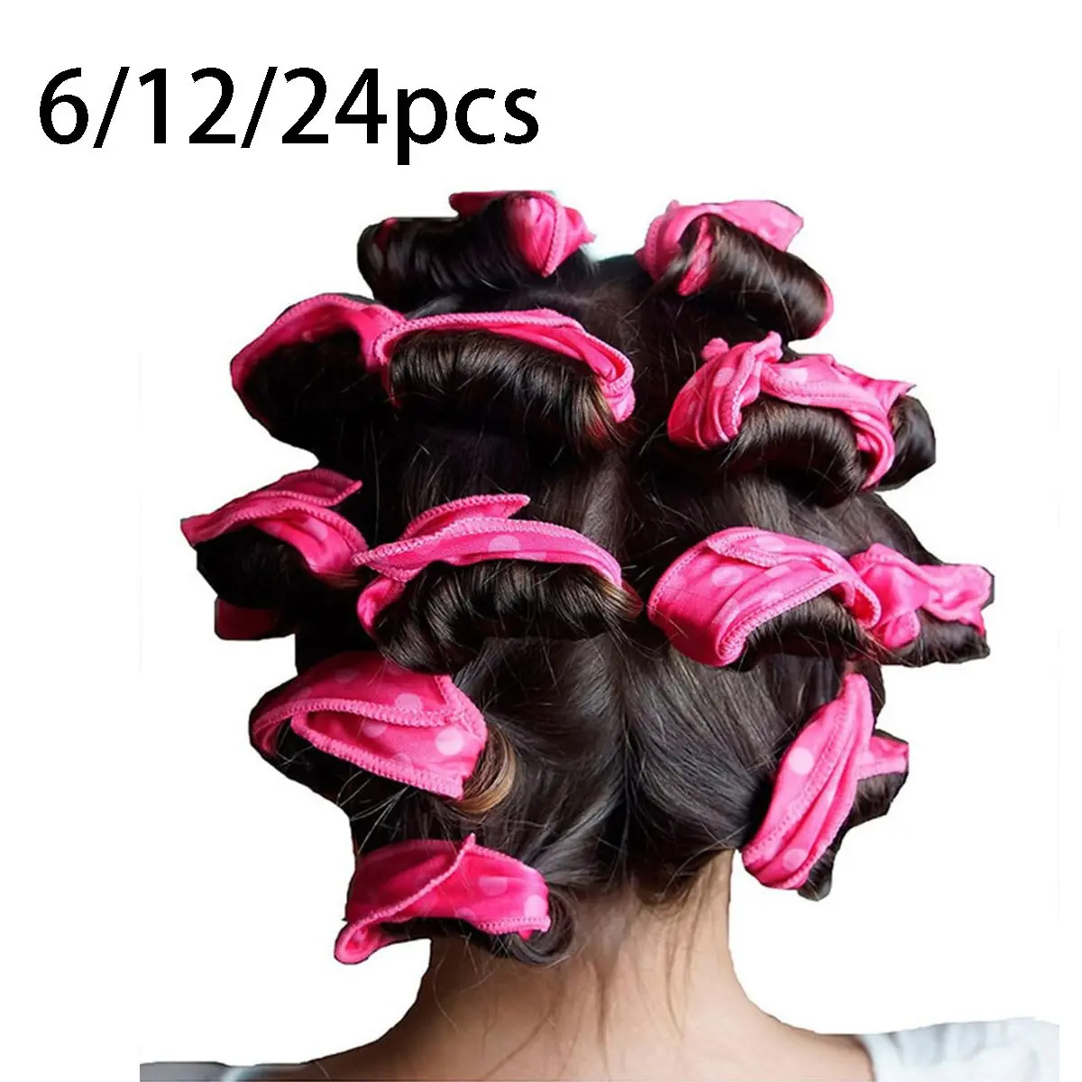 Hair Curler Set 6/12/24 Pieces, Soft Sleep Pillow, Best Flexible Foam and Sponge Hair Care DIY Styling Tools