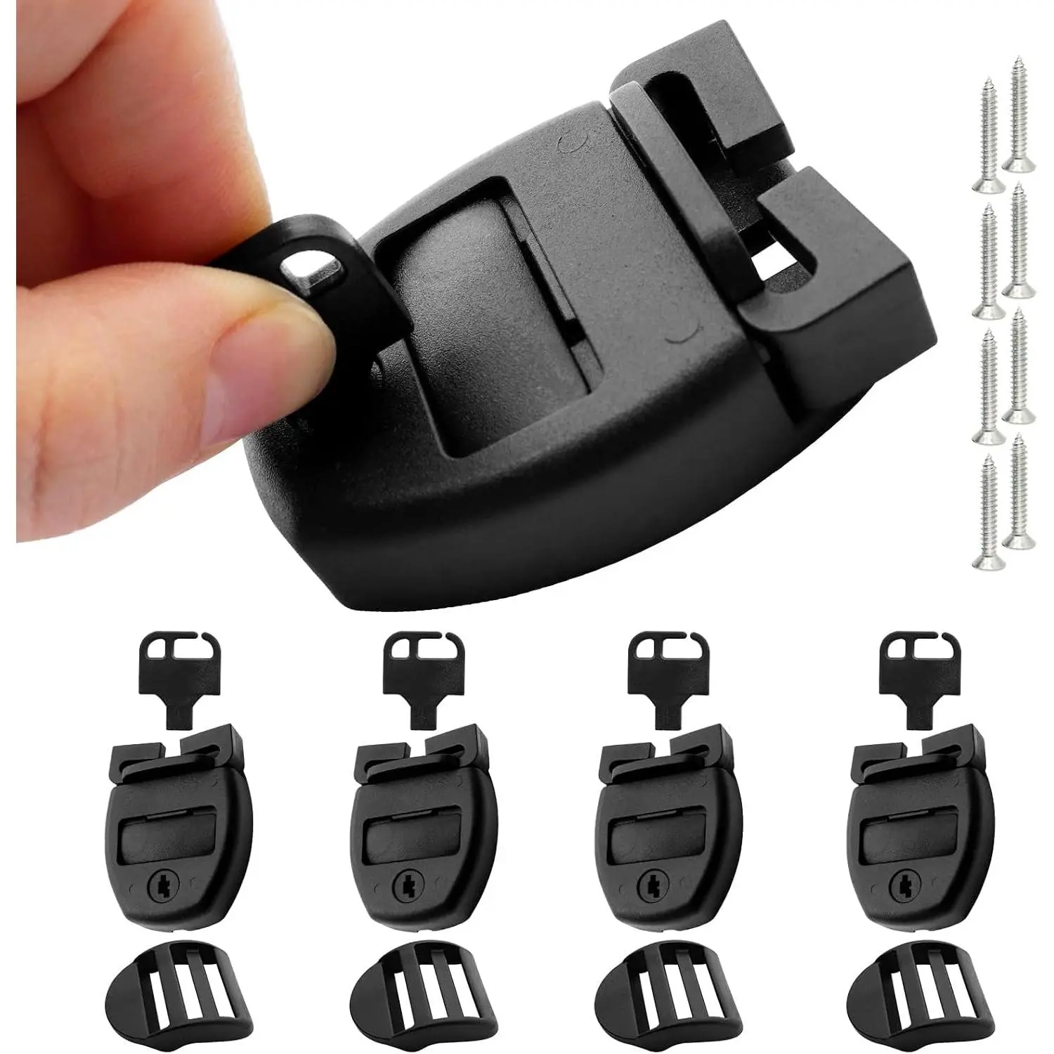 Spa hot tub cover latch replacement kit |       Hot tub cover latch clip lock, with key, hardware accessory for cover straps, suitable for spa cover straps