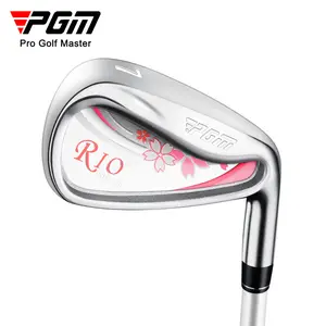 2026 PGM golf club for women, No. 7 iron, cherry blossom pink, stainless steel clubhead, wide hitting surface, golf practice club