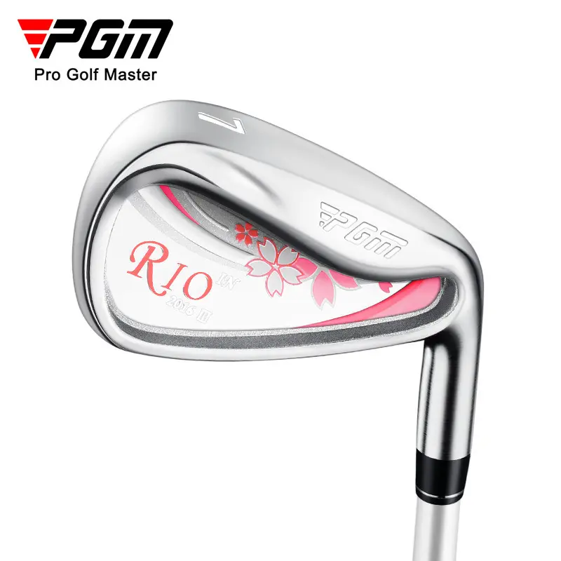2026 PGM golf club for women, No.7 iron, cherry blossom pink, stainless steel clubhead, wide hitting surface, golf practice club