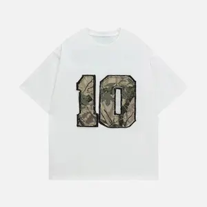 Aelfric Eden Camo 10 Patch Oversized Tee Camouflage Number Graphic Unisex Streetwear Casual T Shirt, Round Neck, Print, Top, T Shirts, Vibe, Classic