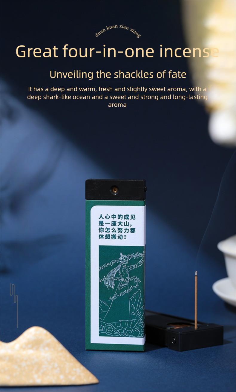 Agarwood & Sandalwood Pocket Incense Sticks New Chinese Style Short Portable Incense Gift Box for Travel - Ideal for Travelers aromatherapy fragrance