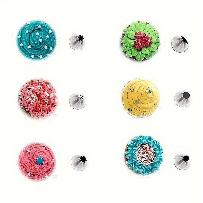 [Stainless Icing Tips] 48pcs Stainless Steel Icing and Piping Tips Set, DIY Cake Decorating Tools, Pastry Cream Nozzles for Baking, Kitchen Accessories