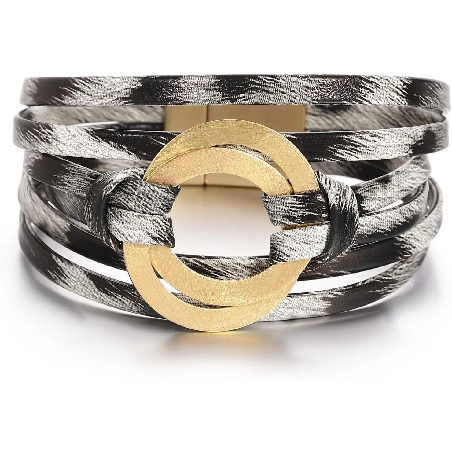 Circle  Bracelets for Women  Leather Wrap Bracelets for Couples Friendship Bracelet Bohemian Cuff Bangle Boho