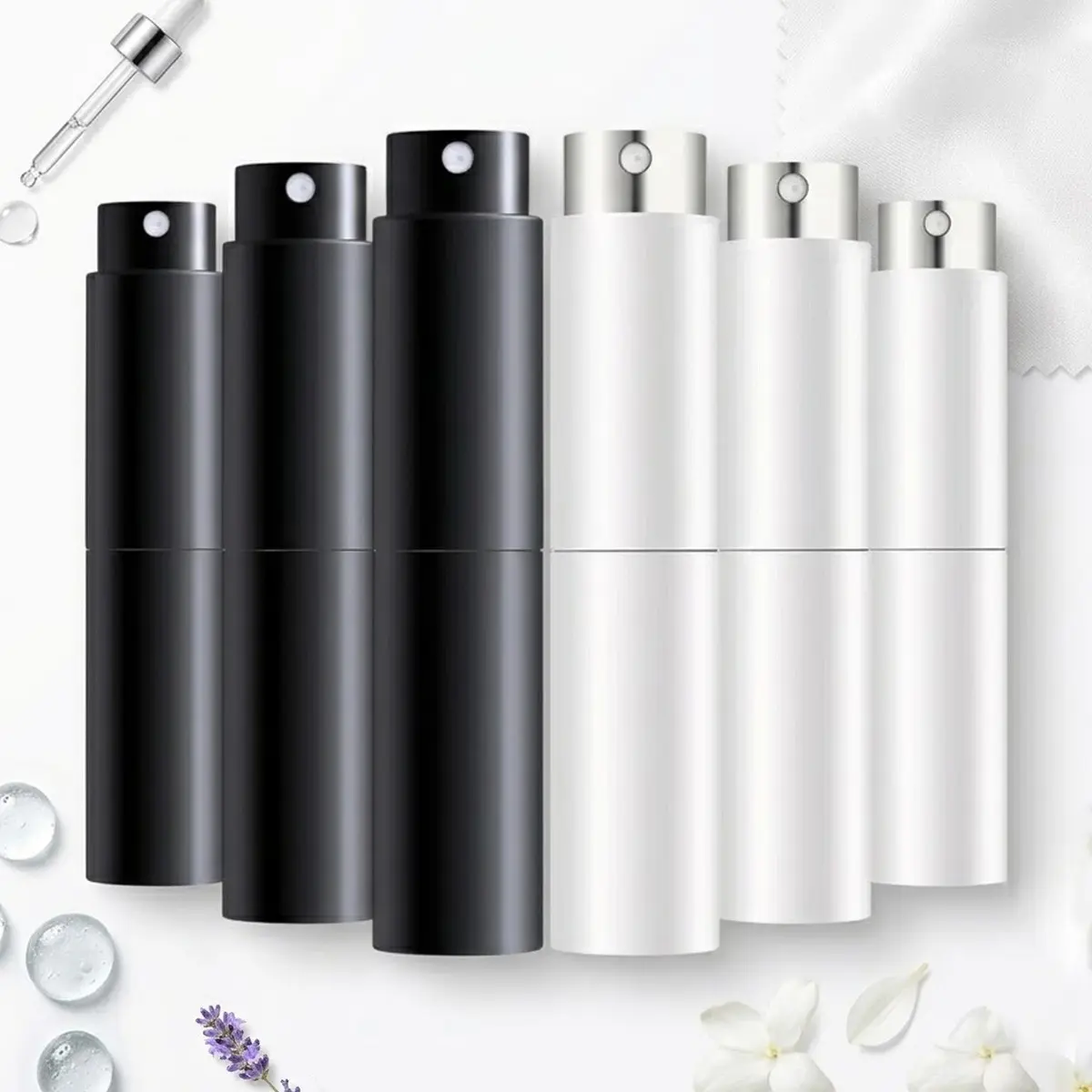 6 Pack 10ML Atomizer Perfume Spray Bottle, Empty Cologne Dispenser, Portable Sprayer for Travel, Essential for Men and Women, Empty Perfume Bottles
