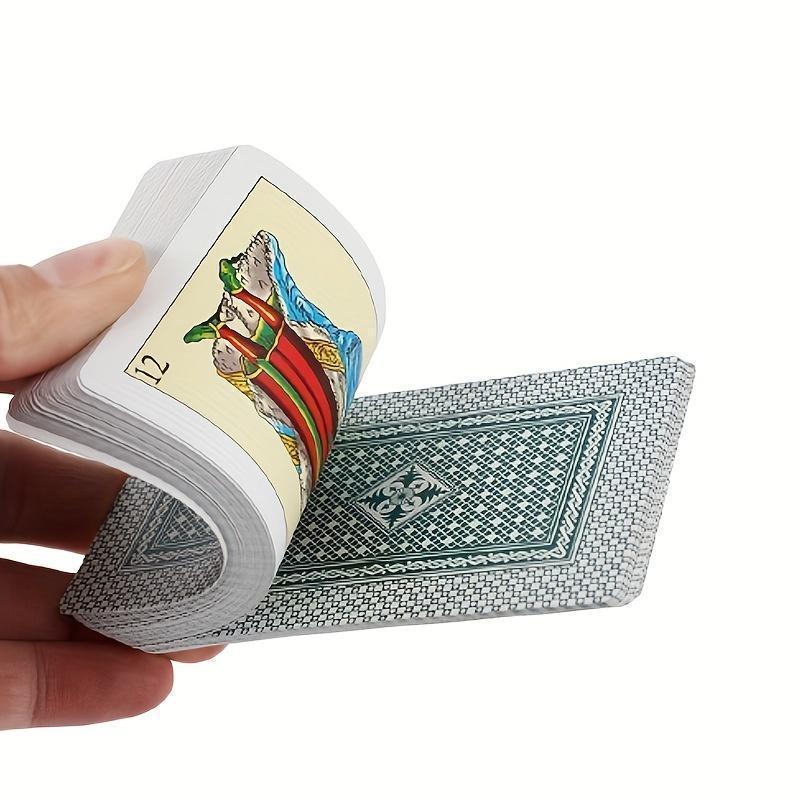 40-Card Pro-Grade Plastic Baraja Waterproof Spanish Playing Cards for Conquian, Briscas & Truco | 1/2 Deck Value Set