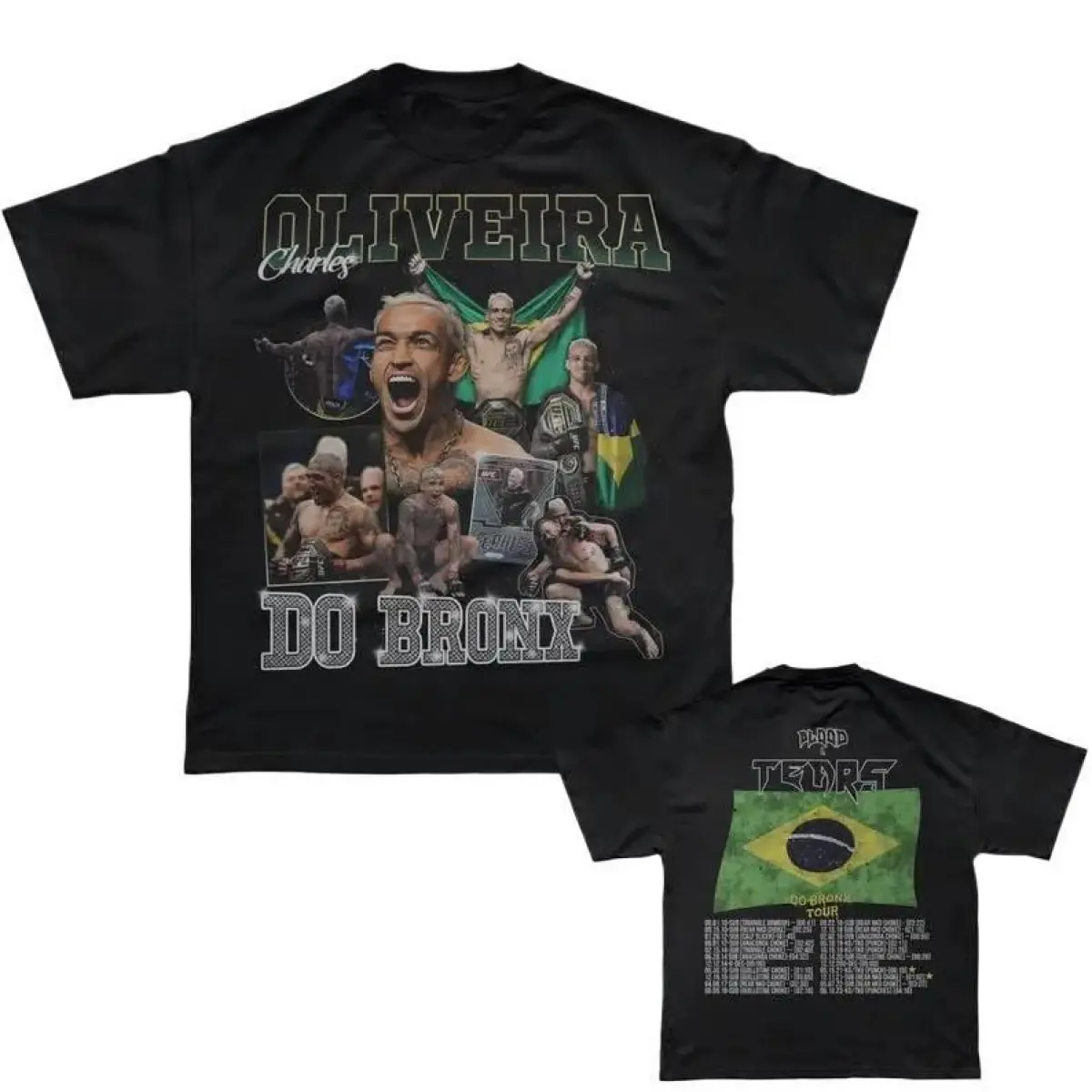 [ ⭐   Sale Up To 50%]UFC Brazin Charles Oliveira - Do Bronx Vintage Washed Cotton Graphic tee, Graphic t-shirts, oversized t Shirt – The Notorious Gift, Gift for fan