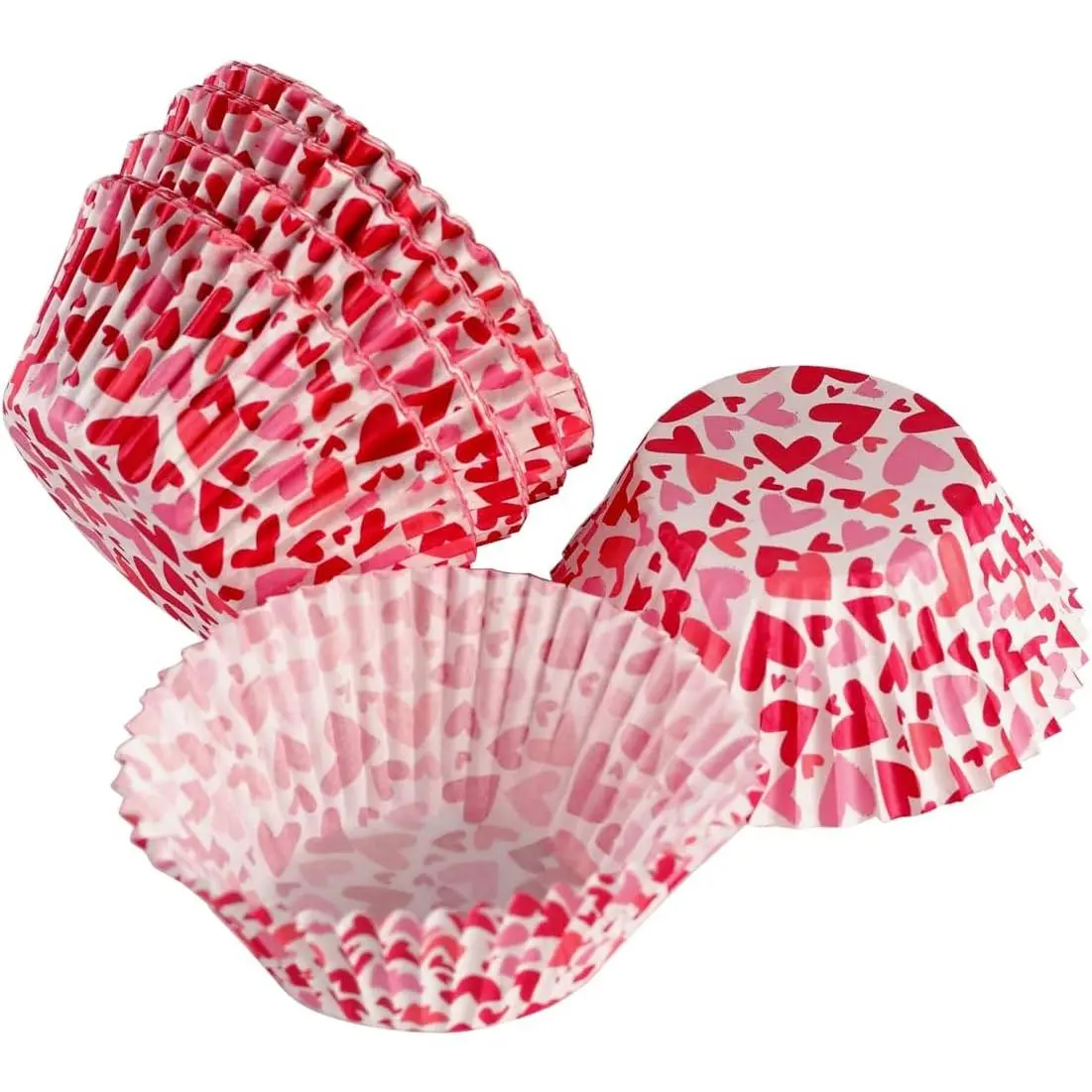 Cupcake Liners Baking Cups,Valentine's Day Cake Decorations Party Supplies,100Pcs