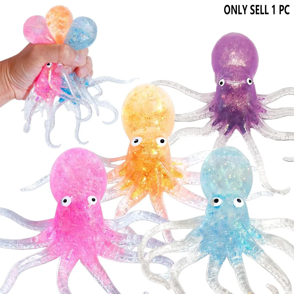 Octopus Squishy Toys, Slow Rise Squishies, Fidget Toys for Adults, Octopus Soft Stress Balls, Fun and Relaxing Sensory Play