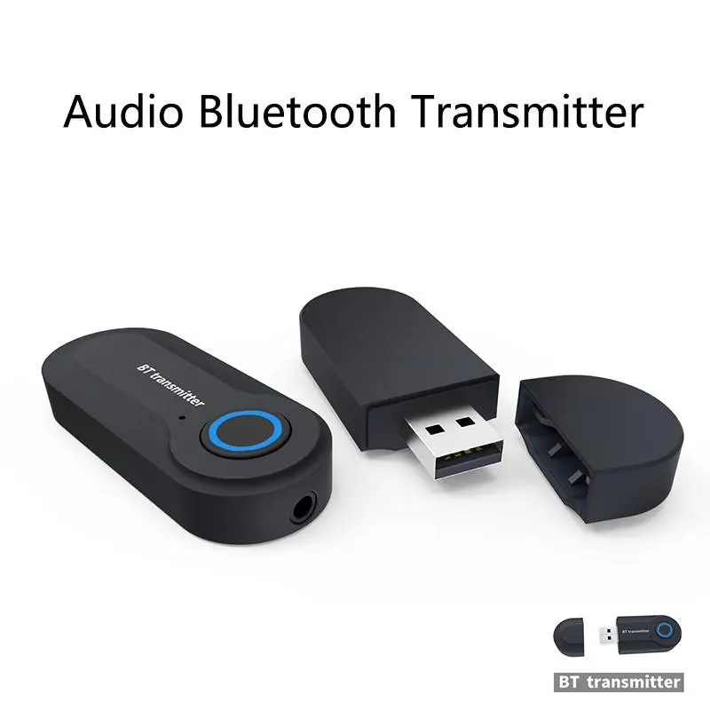 3.5mm Bluetooth Audio Transmitter & Receiver Adapter, Portable USB Accessories for Airpods, Headphones, Speakers, CD Players, TV, Car Stereo, Flight Use