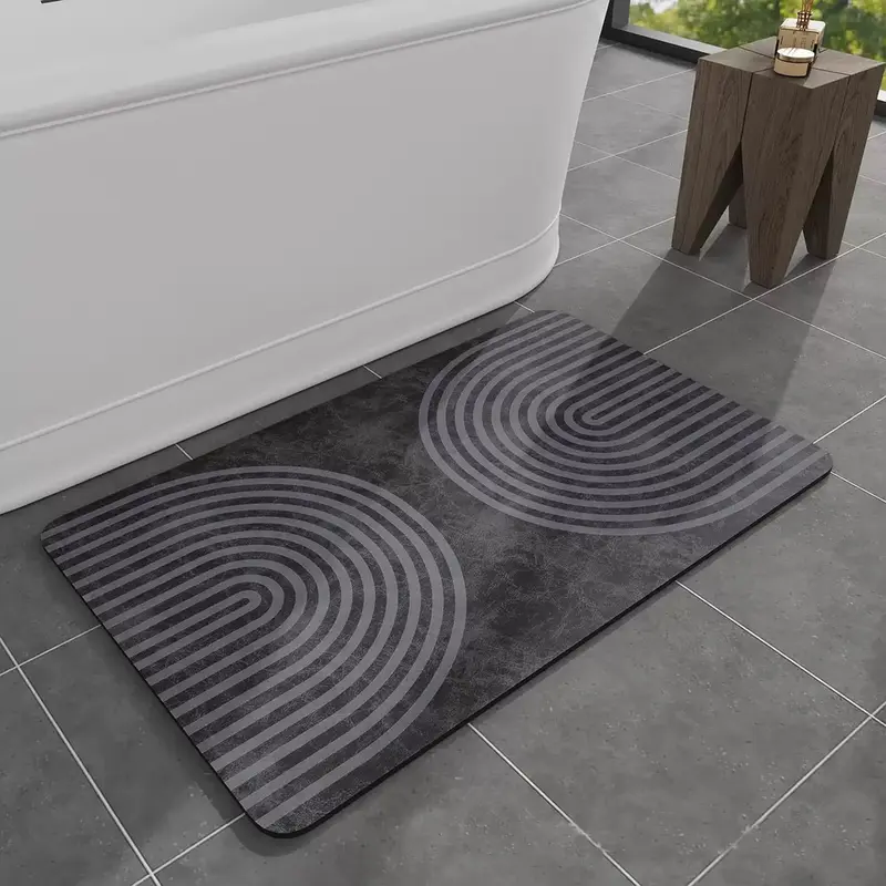 Bath Mat Runner Long Bathroom Mat Rug Non Slip Super Absorbent Stain Resistant Quick Dry Thin Bathroom Rug Fit Under Door-Bath Mats for Bathroom Floor Bathtub Vanity-Bathmat