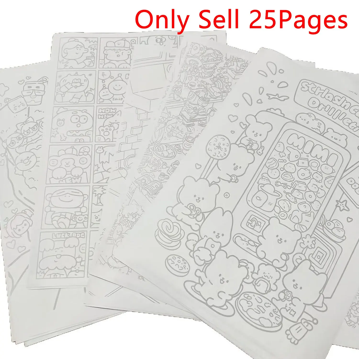 25-Page Assorted Drawing Templates Pack, Arts Crafts Supplies, for Stress Relief, Pen Control Practice, Line Art & Tracing Training, Beginner Art Supplies to Cultivate Concentration & Observation